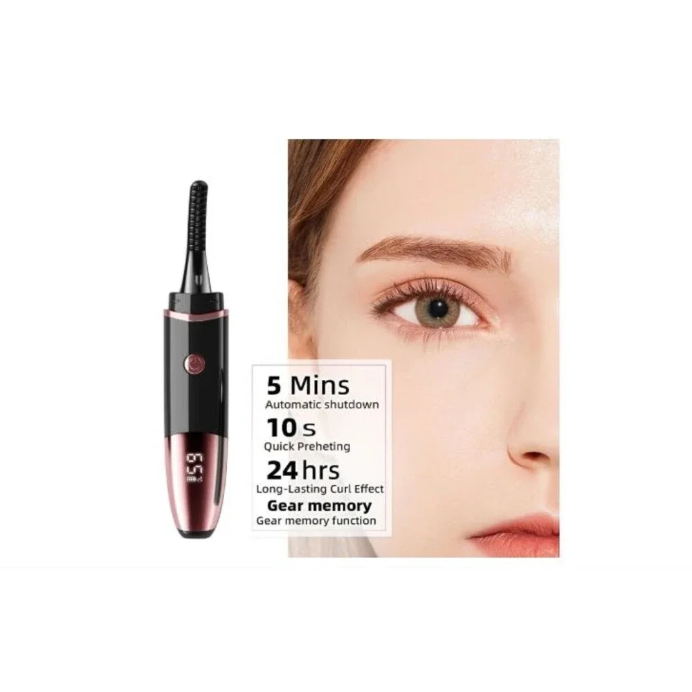 Heated Eyelash Curlers Fast Heat up Within 10s- 24 Hours Long Lasting Rechargeab